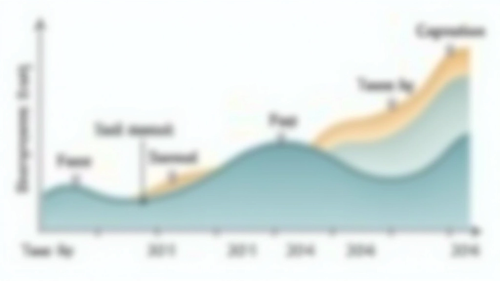 Diagramme illustrant les quatre phases d'un cycle économique avec courbe sinusoïdale